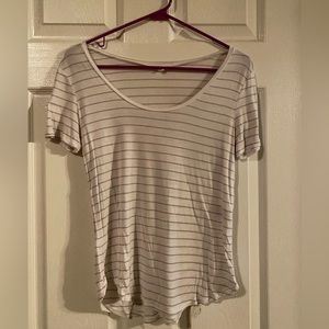 Garage off white striped top, material very soft
